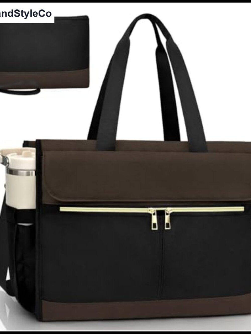 15.6 Inch Laptop Tote Bag Lightweight Water-Resistant Work Bag with Compartments